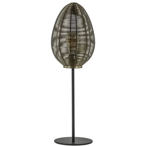 Antiek bronzen tafellamp Yaelle Light and Living