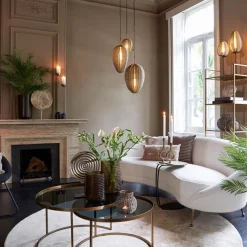 Antiek bronzen tafellamp Yaelle Light and Living