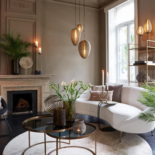 Antiek bronzen tafellamp Yaelle Light and Living