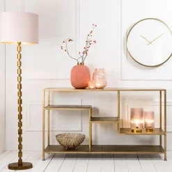 Antiek bronzen vloerlamp Malinda exclusief kap