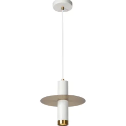 Badkamer hanglamp GU10 spot cilinder wit/brons