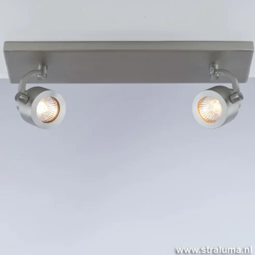Balkspot 2-lichts nikkel mat gu10