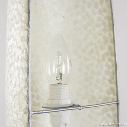 Beach wandlamp schelpen wit