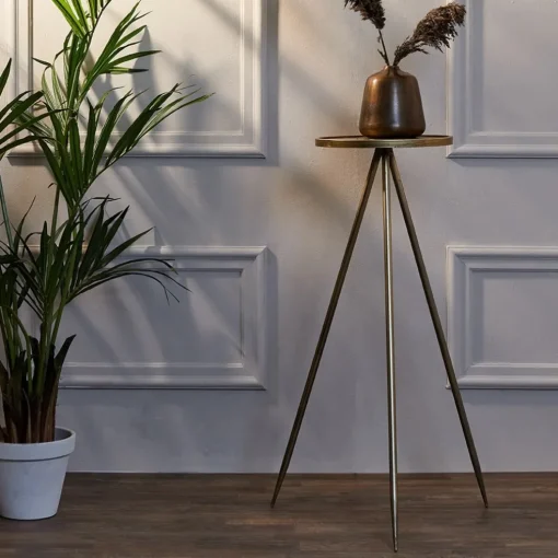Bijzettafel Envira antiek goud Ø35x98,5 cm