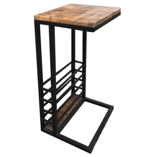Bijzettafel hout/staal