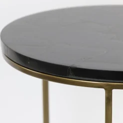 Bijzettafel Sobrina set van 2 zwart/antiek brons