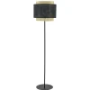 Boho vloerlamp mat zwart met webbing