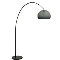 Boog-vloerlamp zwart exclusief kap