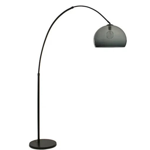 Boog-vloerlamp zwart exclusief kap