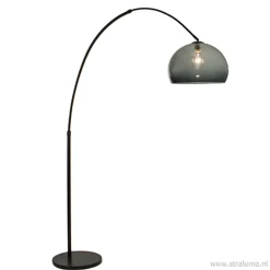Boog-vloerlamp zwart exclusief kap