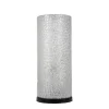 Botanische tafellamp cilinder met capiz schelpen wit