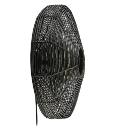 Botanische wandlamp Mataka donker bruin rotan L&L