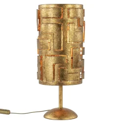 Brons metalen tafellamp inclusief dimmer