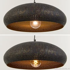 Brons-bruine hanglamp met gaatjes