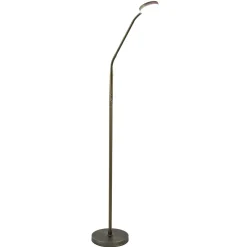 Bronzen leeslamp op accu inclusief dimbaar LED