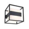 Buitenlamp kubus IP54 inclusief LED donker grijs