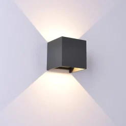 Buitenlamp kubus zwart verstelbaar IP54