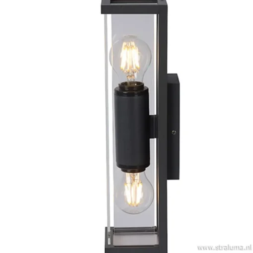 Buitenlamp 2L lantaarn antraciet IP54