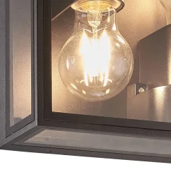Buitenlamp lantaarn vierkant antraciet IP65