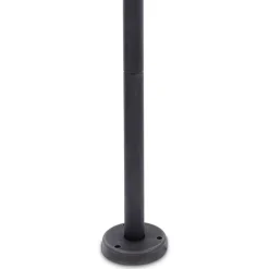 Buitenlamp op paal zwart/roest met helder glas