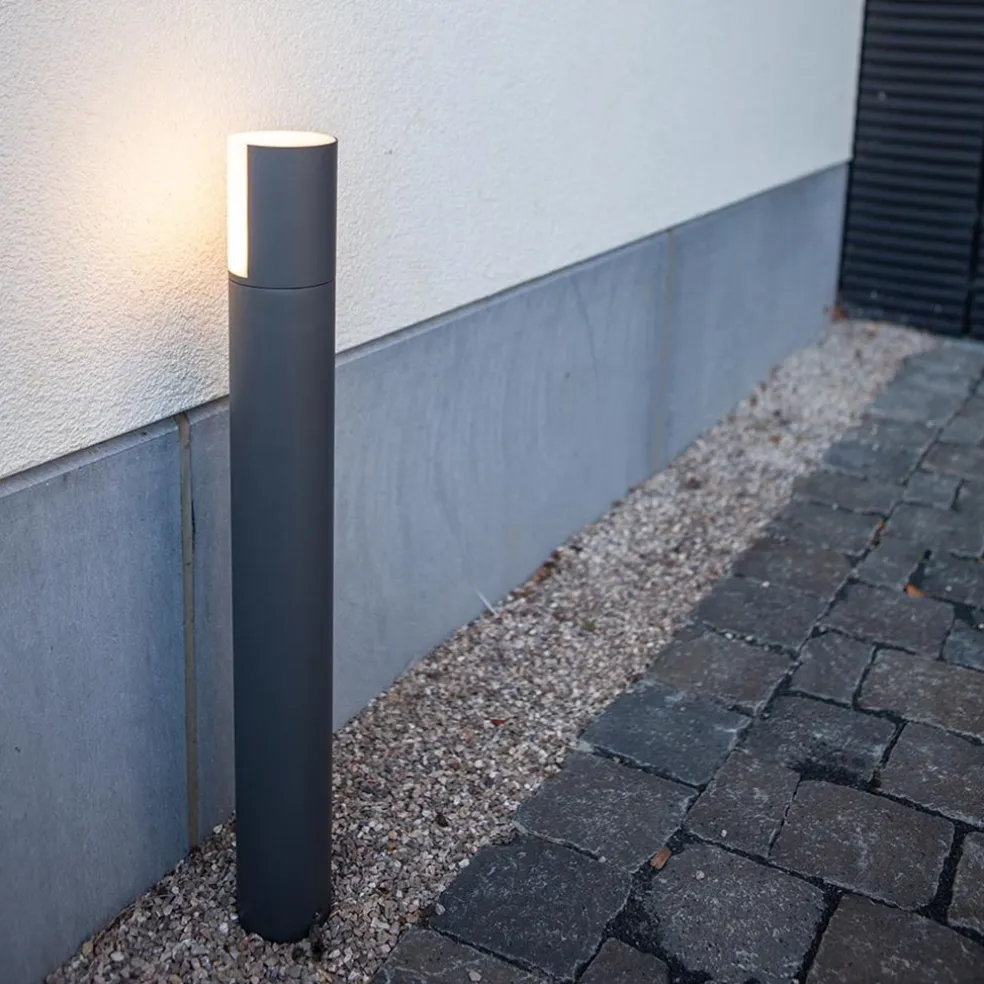 Buitenpaal grijs cilinder draaibaar IP54