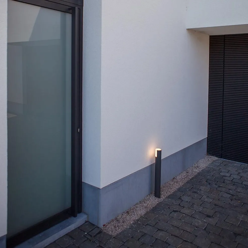 Buitenpaal grijs cilinder draaibaar IP54