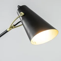 Bureaulamp Barre zwart/matgoud