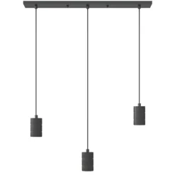 Calex multipendel 3-lichts balk E27 pendels zwart