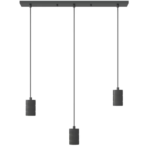 Calex multipendel 3-lichts balk E27 pendels zwart