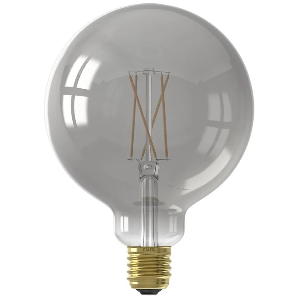 Calex Smart Home E27 Globe LED filament smoke G125