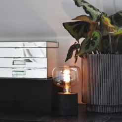 Calex tafelarmatuur rond zwart
