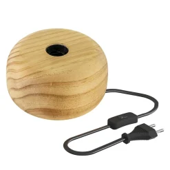 Calex tafellamp Wood FSC rond