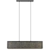 Chique hanglamp langwerpige balk 5-lichts zwart/goud