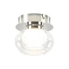 Chromen plafondlamp met helder glas incl. LED