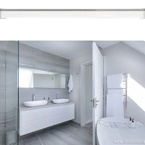 Chromen wandlamp badkamer spiegel