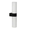 Cilinder badkamerlamp zwart met opaal glas IP44