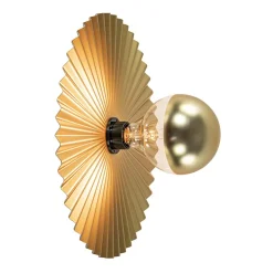 Decoratieve wand/plafondlamp goud met zwart