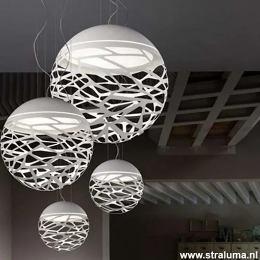 Design hanglamp Kelly bol wit