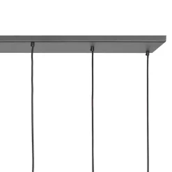 Design hanglamp 7-lichts zwart met nikkel