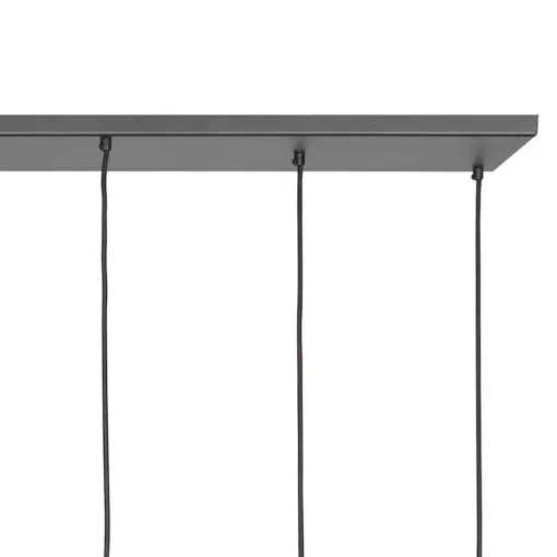 Design hanglamp 7-lichts zwart met nikkel