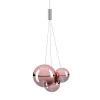 Design hanglamp Random rose goud glas inclusief LED