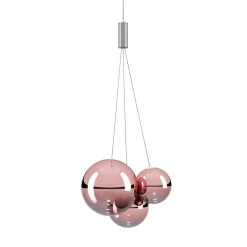 Design hanglamp Random rose goud glas inclusief LED