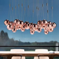 Design hanglamp Random rose goud glas inclusief LED
