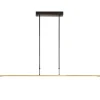 Design LED hanglamp aluminium mat zwart/mat goud