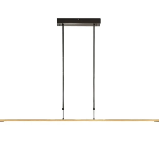 Design LED hanglamp aluminium mat zwart/mat goud