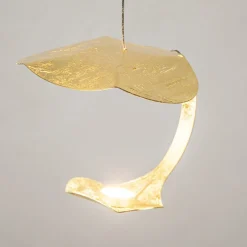 Design LED hanglamp 3-lichts rond goldleaf