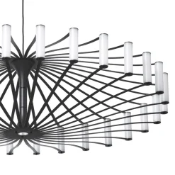 Design LED hanglamp Wheel zwart 75 cm