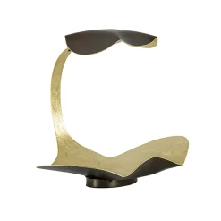 Design LED Tafellamp brons met goldleaf