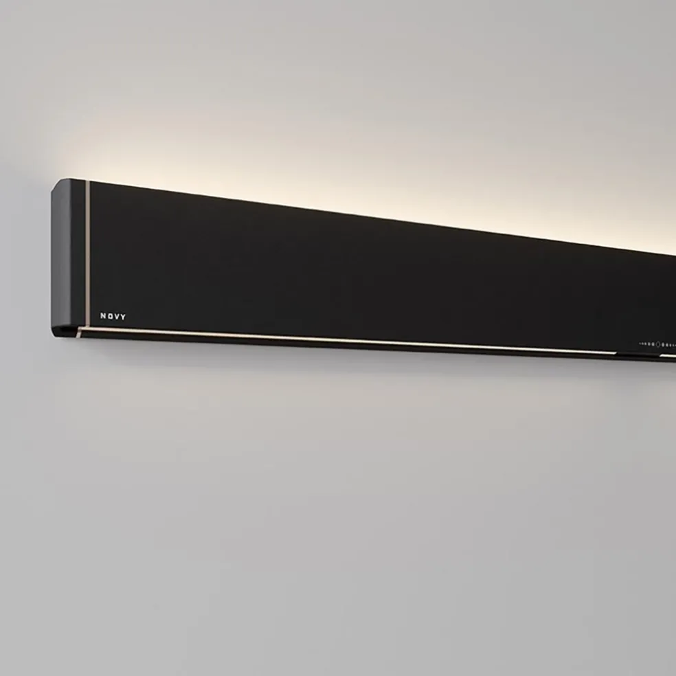 Design LED wandlamp zwart met Gesture Control 180 cm