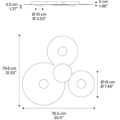 Design plafondlamp Bugia Mega LED wit 3000 Kelvin